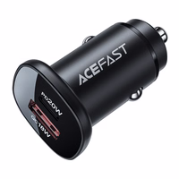 Automobilinis įkroviklis Acefast B1 Mini 38W USB-C+USB-A juodas