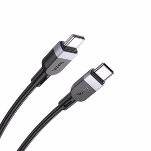 Laidas USB C į USB C Hoco 3A 60W silikoninis 1 m X109 juodas