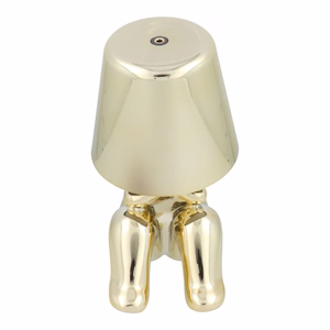 Stalo lempa prie lovos GOLD MAN Art Deco sėdinti (versija 4) MLTL
