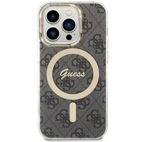 Guess 4G MagSafe dėklas telefonui iPhone 14 Pro - juodas