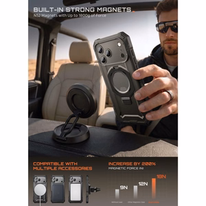 Supcase Grip Pro Mag MagSafe dėklas iPhone 18 Pro Max / 17 Pro Max – juodas