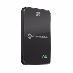 Išorinė baterija su MagSafe Forcell F-Energy SuperSlim F5K8 QC4.0 PD3.0 15W 5000 mAh juoda