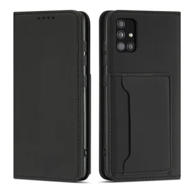 Magnetinis kortelių dėklas Xiaomi Redmi Note 11 Pro piniginė kortelių laikiklis juodas
