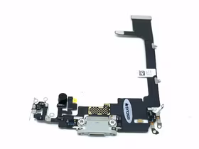 Lanksčioji jungtis skirta iPhone 11 Pro įkrovimo kontaktų, su mikrofonu Silver (without IC) ORG