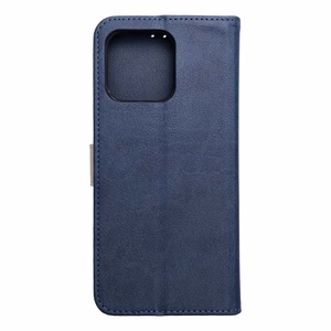 Tamsiai mėlynas ir kreminis Split Book atverčiamas dėklas, skirtas Motorola G57 POWER