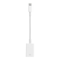 Adapteris OTG USB A (moteriškas) į Lightning (vyriškas) baltas