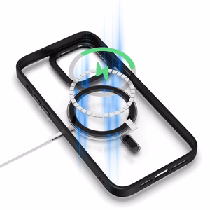 Tel Protect magnetinis skaidrus dėklas telefonui Iphone 12 Pro Max titano
