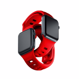 42/44/45/46/49 mm Red (big) - 3mk Silicone Watch Strap for Apple