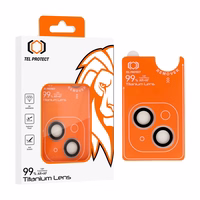 Apsauginis stiklas Tel Protect Titanium Lens 99% AR ant kameros Iphone 13/13 Mini skaidrus (2 lęšiai)