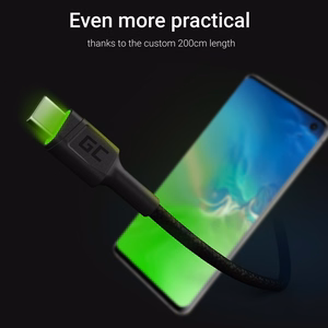 Green Cell KABGC13 – USB-A to USB-C laidas, USB 2.0, 2 m, juodas