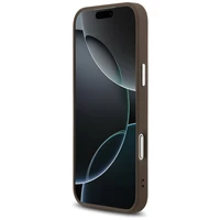 Guess klasikinio logotipo magnetinis dėklas, skirtas iPhone 17 Pro – rudas