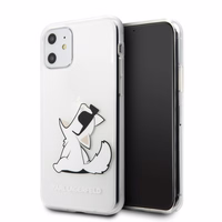 Karl Lagerfeld Choupette Fun dėklas telefonui iPhone 11 / Xr - permatomas