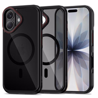 Tech-Protect MagHybrid MagSafe dėklas iPhone 17 juodas ir raudonas