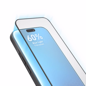SBS Anti Blue visą ekraną dengiantis grūdintas apsauginis stiklas, skirtas iPhone 18 Pro Max, su mėlynos šviesos filtru