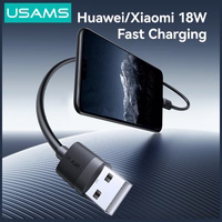 Laidas USAMS U94 18W MicroUSB į USB-A 1m juodas