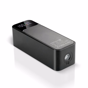 Išorinė baterija 27 000mAh, 1x USB, 2x USB-C, 162,5W, QC4+, žibintuvėlis, LCD ekranas, juodas