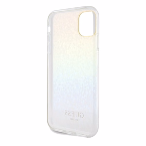 Guess IML Faceted Mirror Disco Iridescent dėklas telefonui iPhone 11 / Xr - įvairiaspalvis