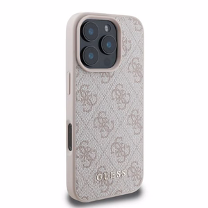 Guess 4G Classic dėklas telefonui iPhone 16 Pro Max - rožinis