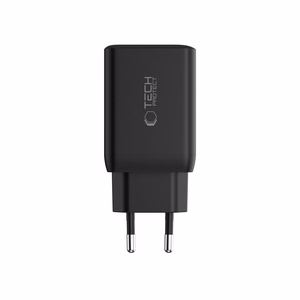 Tech-Protect NC45W-GAN 2-PORT PD45W sieninis įkroviklis - juodas