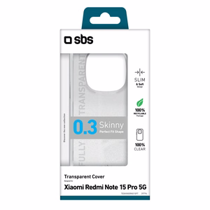 SBS Skinny dangtelis, skirtas Xiaomi Redmi Note 15 Pro - skaidrus