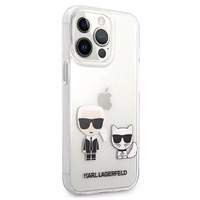 Karl Lagerfeld Karl & Choupette dėklas telefonui iPhone 13 Pro Max 6.7" - permatomas