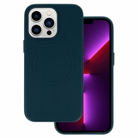Magnetinis odinis dėklas telefonui Iphone 13 Pro tamsiai mėlynas