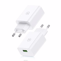 USAMS Tinklo įkroviklis 18W + laidas USB-C/USB-A 1m Fast Charging baltas series SC SCXLTZ02