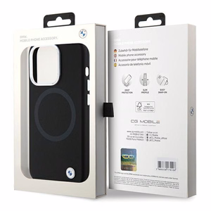 BMW parašo skystas silikonas Magnetinis dėklas telefonui iPhone 15 Pro - juodas