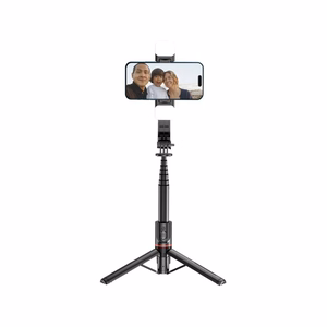 Tech-Protect L05S Bluetooth selfie lazda trikojis ir LED šviesa juoda