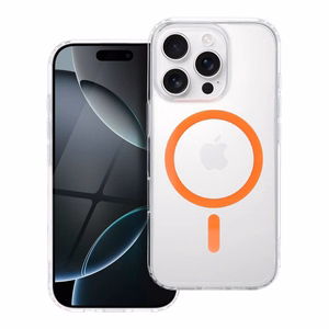 Dėklas Samsung A27 Drop Glue Colorful Ring Mag Cover suderinamas su MagSafe oranžinis