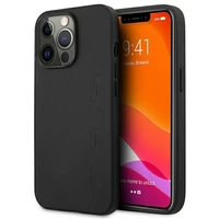 AMG AMHCP14LDOLBK iPhone 14 Pro 6.1 "juodas kietas dėklas Odinis Karštai spaustas