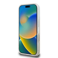 DKNY Kartojamas tekstūros raštas su juosta iPhone 16 Pro Max dėklas - rožinis