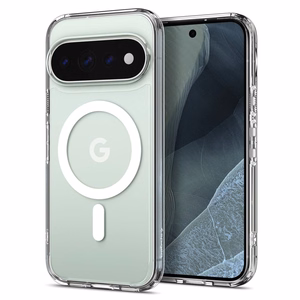Spigen Ultra Hybrid Mag MagSafe dėklas, skirtas Google Pixel 11 Pro, skaidrus / baltas