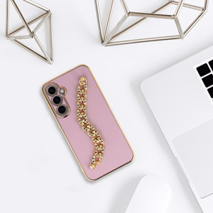 Dėklas telefonui Samsung Galaxy A34 5G dizainas 4 rožinis