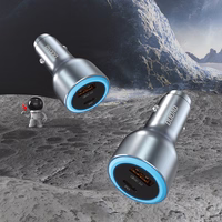 Dudao R4Ultra 120W Power Delivery Quick Charge LED Car Įkroviklis USB-A USB-C - Gray