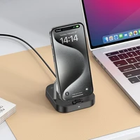 Stalo įkroviklis Hoco 2in1 USB C PD QC 3A 30W + belaidžiu įkrovimu 5W CQ16B baltas