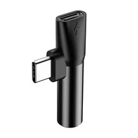 Baseus garso adapteris USB-C į Mini Jack 3.5mm + USB-C (juodas)