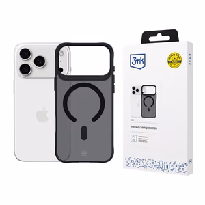 3mk Smoke Magnetinis dėklas telefonui iPhone 17 Pro Max - juodas pusiau skaidrus