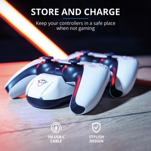 Trust GXT 250 Duo įkrovimo stotelė 2 PlayStation 5 valdikliams