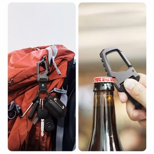 Tech-Protect Slidelock Keychain - Black and Gray