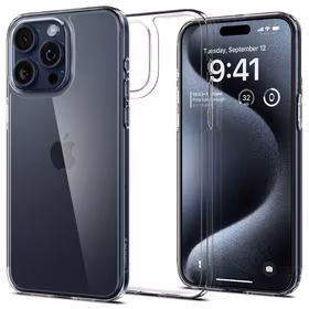 Spigen Airskin Hybrid dėklas telefonui iPhone 15 Pro - skaidrus