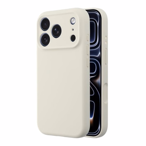 Dėklas iPhone 17 Pro Max / 18 Pro Max (žemas kameros kraštas) Forcell F-Protect Rubber Premium, suderinamas su MagSafe, antikinės baltos spalvos