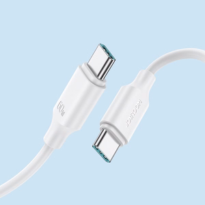 USB kabelis Joyroom S-CC060A9 Type-C to Type-C 60W 1.0m baltas