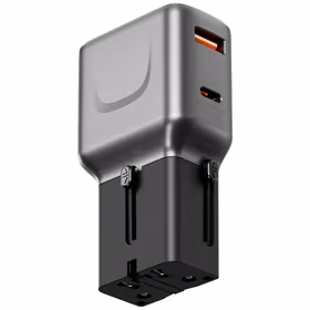 Tinklo įkroviklis Energea TravelGo Adapter 35 USB-A/USB-C 35W grafitinis-juodas