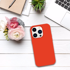 Tel Protect silikoninis Premium dėklas telefonui Iphone 15 Pro raudonas