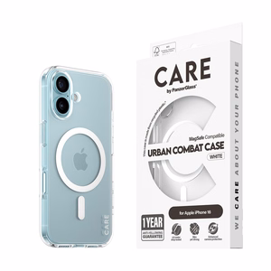 CARE by PanzerGlass Flagmano dėklas telefonui iPhone 16 6.1" baltas/baltas Magnetinis 1337