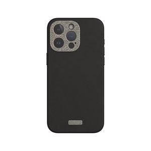 Moshi Napa MagSafe aukštos kokybės veganiškos odos dėklas, skirtas iPhone 15 Pro Max, „Midnight Black“ spalvos