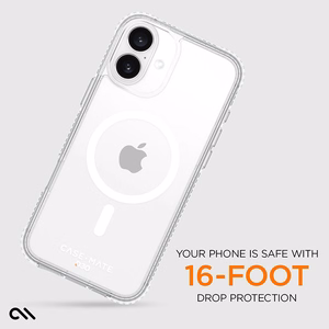 Case-Mate Tough D3O skaidrus dėklas su MagSafe, skirtas iPhone 16 Plus