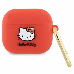 Hello Kitty silikoninis 3D Kitty galvos dėklas AirPods 3 - fuksijos
