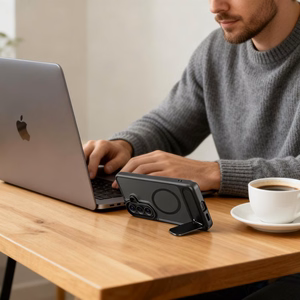 Tech-Protect MagRack MagSafe dėklas skirtas Samsung Galaxy S26 Plus matinis juodas